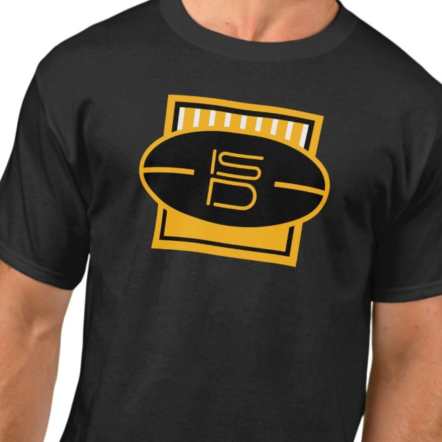 Camiseta de Futebol Unisex ISD Preta e Dourada (Criador carregado)