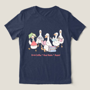 Camiseta de Gansos Leitura Fofa • Camisa de Amante