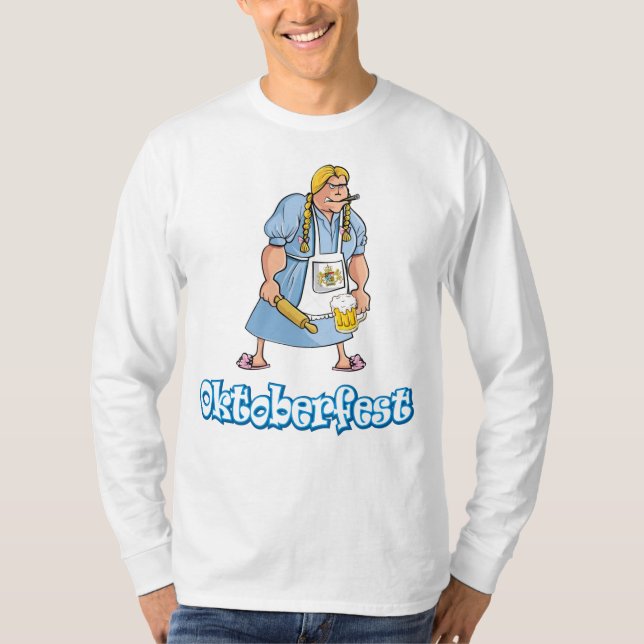Camiseta de garçonete de cerveja drag queen engraç (Frente)