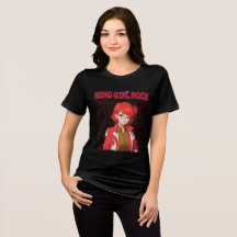 Camiseta de Garota Nerd Rock