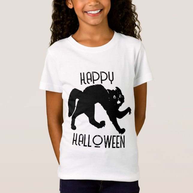 Camiseta DE GAROTAS COM GATO PRETO (Frente)