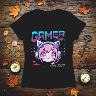 Camiseta de Gata Gamer Girl