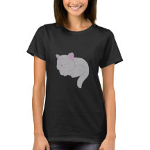 Camiseta de Gatinho Cinza Adormecido