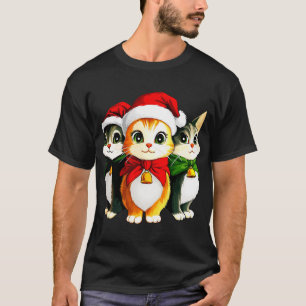 Camiseta de gatinho de Natal