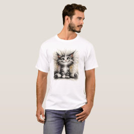 Camiseta de Gatinho Fofinho e Felpudo