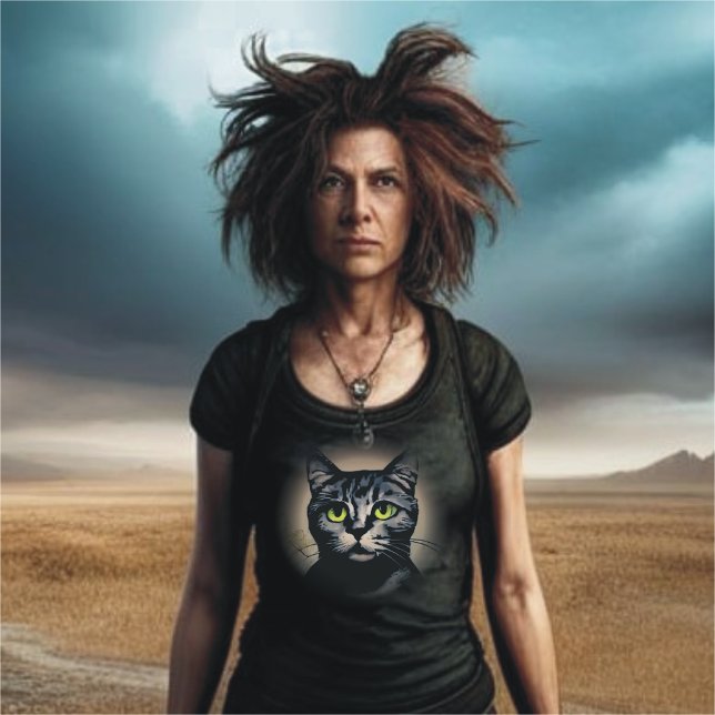 Camiseta de Gato à Lua (Criador carregado)