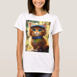 Camiseta de gato adorável