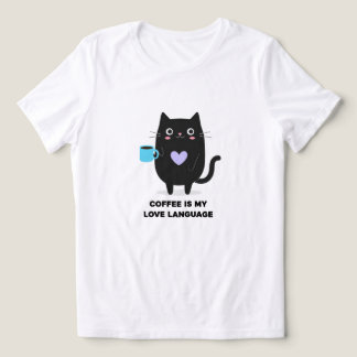 Camiseta de Gato Amante de Café - Camiseta Unisex
