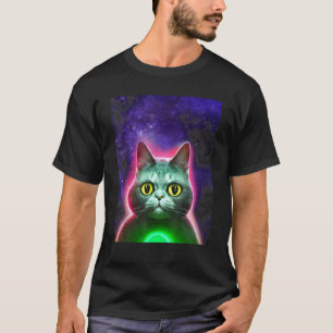 Camiseta de gato astronauta Camiseta de gato espac