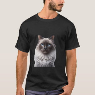 Camiseta de Gato Balinês Fofo - Retrato Felino do