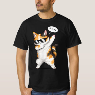 Camiseta de Gato Calico Legal com Óculos de Sol Da