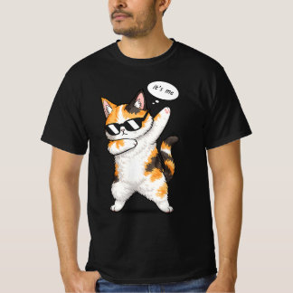 Camiseta de Gato Calico Legal com Óculos de Sol Da