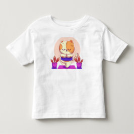 Camiseta de Gato Calico Meditando, Camisa de Gato