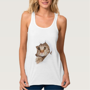 Camiseta de Gato Curioso Fofo