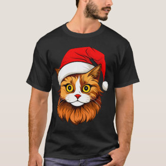 Camiseta de gato de Natal