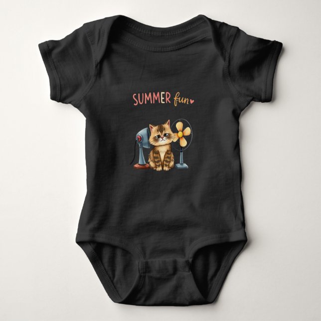 Camiseta de Gato Diversão de Verão Sarcástico Tabb (Frente)