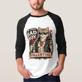 Camiseta de Gato do Dia dos Namorados – Mau Menino