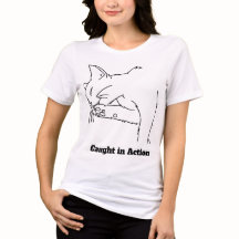 Camiseta de Gato em Arte Linear | Gato Branco Fofo