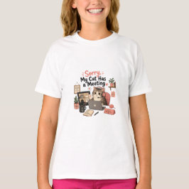 Camiseta de Gato em Chamada de Vídeo Engraçada
