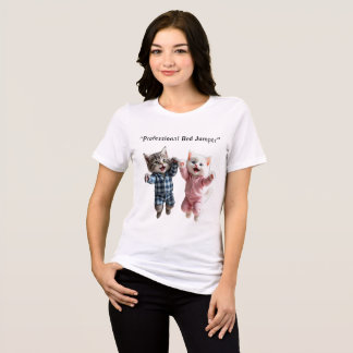 Camiseta de Gato Engraçado e Fofo – Salta Cama Pro