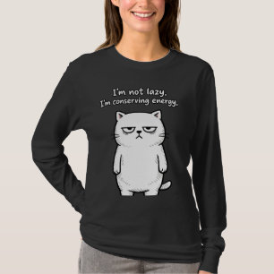 Camiseta de Gato Engraçado Humor Sarcástico Garota