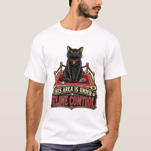 Camiseta de Gato - Esta Área Está Sob Controle Fel