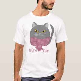 Camiseta de gato "Feline Fine"