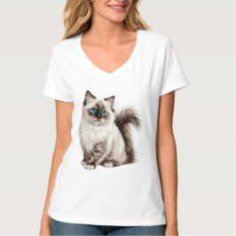 Camiseta de Gato Fofa Mamãe Gato Papai Gato