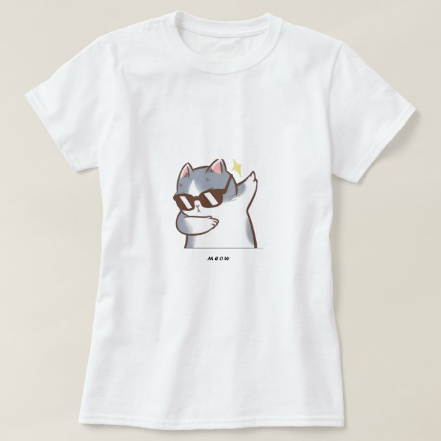 camiseta de gato fofo (Frente do Design)