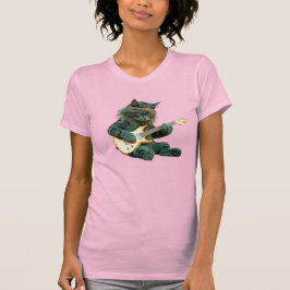 Camiseta de Gato Fofo Rock Star