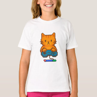 Camiseta de gato gamer