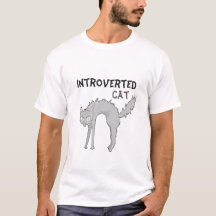 Camiseta de gato introvertido engraçado