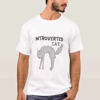 Camiseta de gato introvertido engraçado