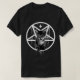 Camiseta de gato invertida e pentagrama (Frente do Design)