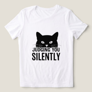 Camiseta de Gato Julgando Você Silenciosamente, Ca