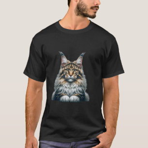Camiseta de Gato Maine Coon - Design Felino Artíst
