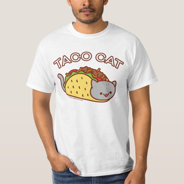 Camiseta de gato masculino - "TACO CAT" - El Cheap (Frente)