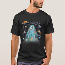 Camiseta de Gato Natação na Galáxia | Gatos Astron