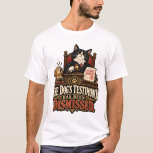 Camiseta de Gato - O Testemunho do Cachorro Foi De
