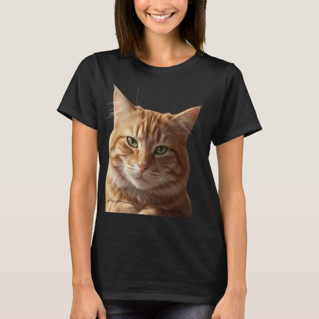 Camiseta de Gato Ousado – Feroz e Estilosa (Frente)