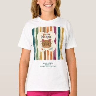 Camiseta de Gato Personalizada para Ensino Fundame