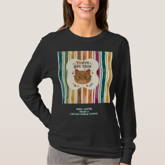 Camiseta de Gato Personalizada para Ensino Fundame
