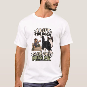 Camiseta de Gato - Saí da Sala Para Você Poder Me