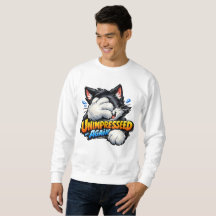 Camiseta de Gato Sem Impressão Engraçada - Meme Ma