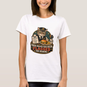 Camiseta de Gato - Seu Lanche Foi Sinalizado Para