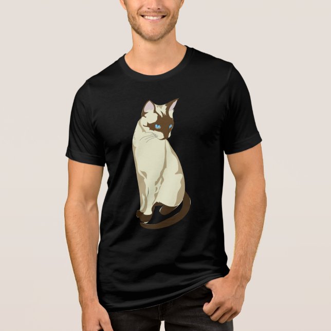Camiseta de gato siamês (Frente)