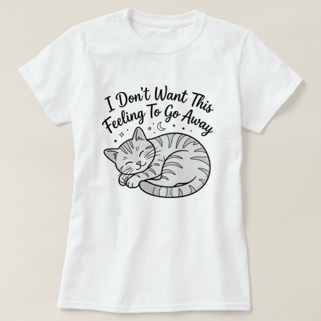  Camiseta de Gato Sonolento | Este Presente de Gat (Frente do Design)
