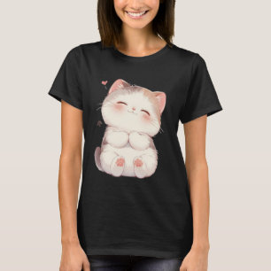 Camiseta de Gato Sorridente Fofa