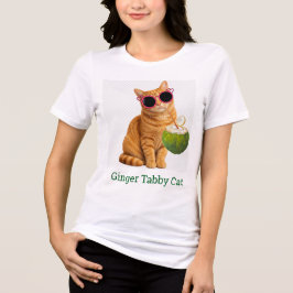 Camiseta de Gato Tabby Laranja