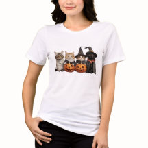 Camiseta de Gatos Fofos de Halloween 🎃